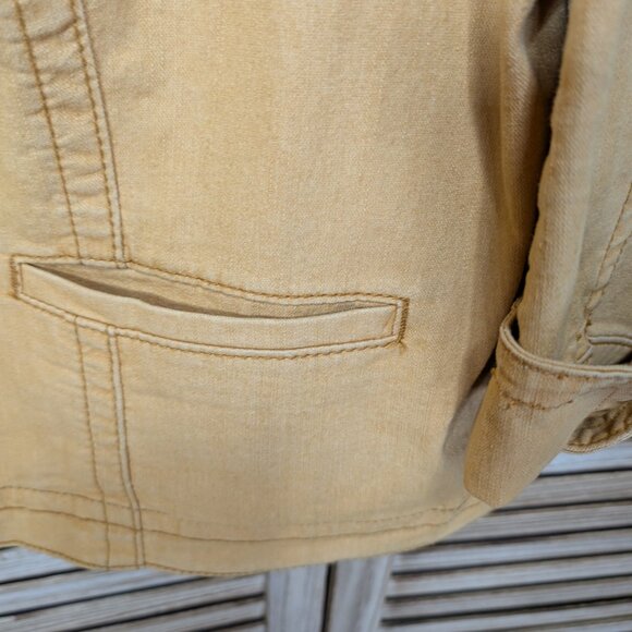 CJ Banks Yellow Denim Jacket Size 2X - Picture 4 of 11